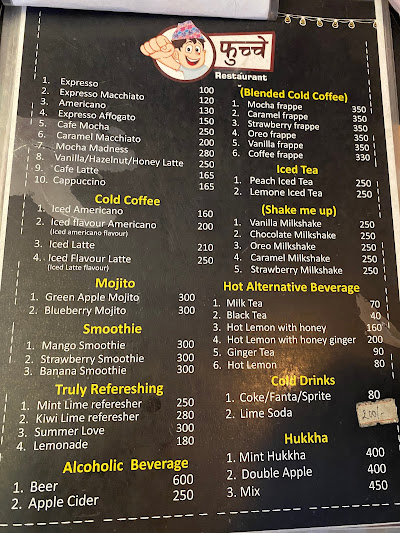 Fuchhey Restaurant menu 1