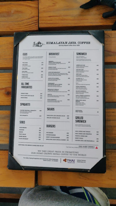 Himalayan Java - Baluwatar_menu_5