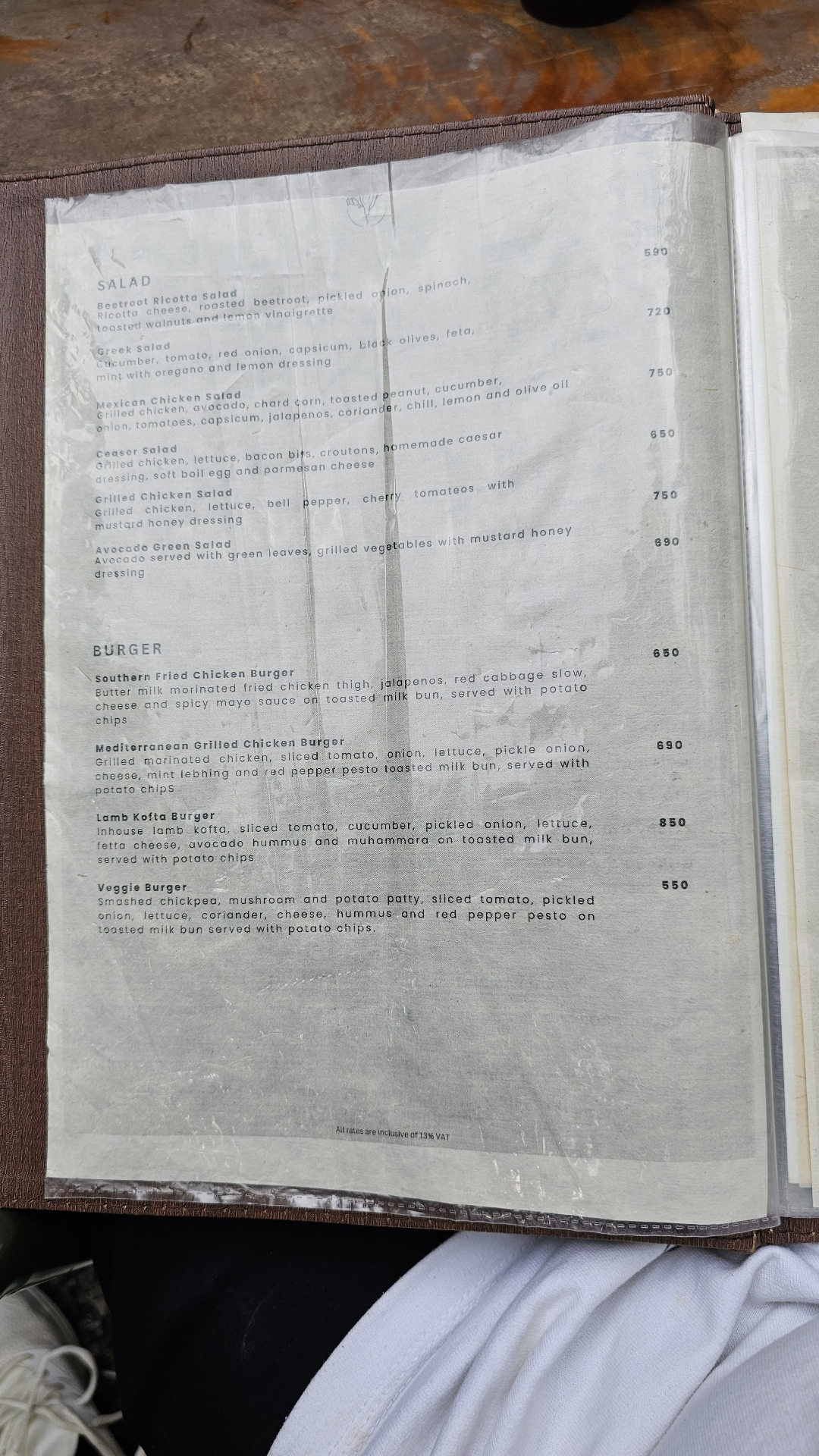 Apricus cafe menu 2