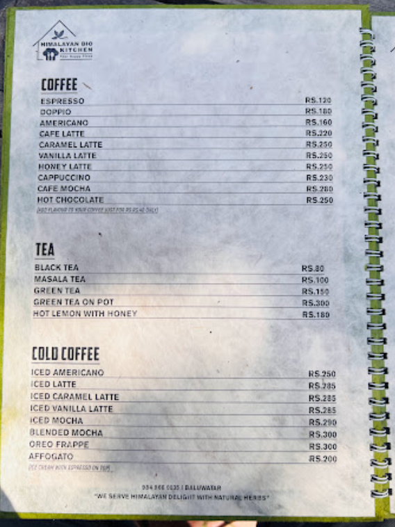 Himalayan Bio Kitchen menu 4