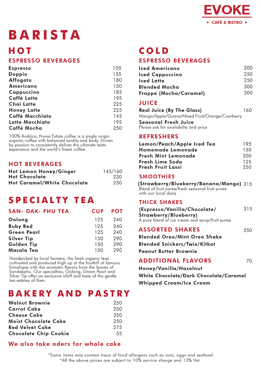 EVOKE JHAMSIKHEL menu 3