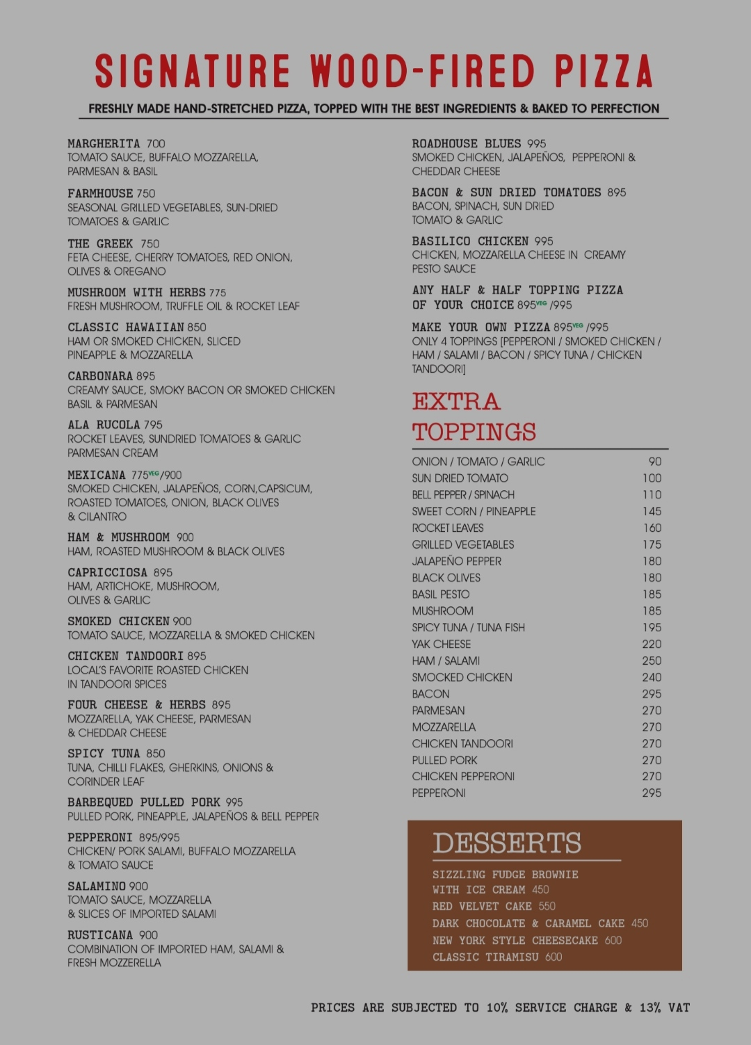 Roadhouse Cafe menu 2