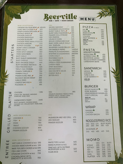 Beerville / Beside the Nature menu 1