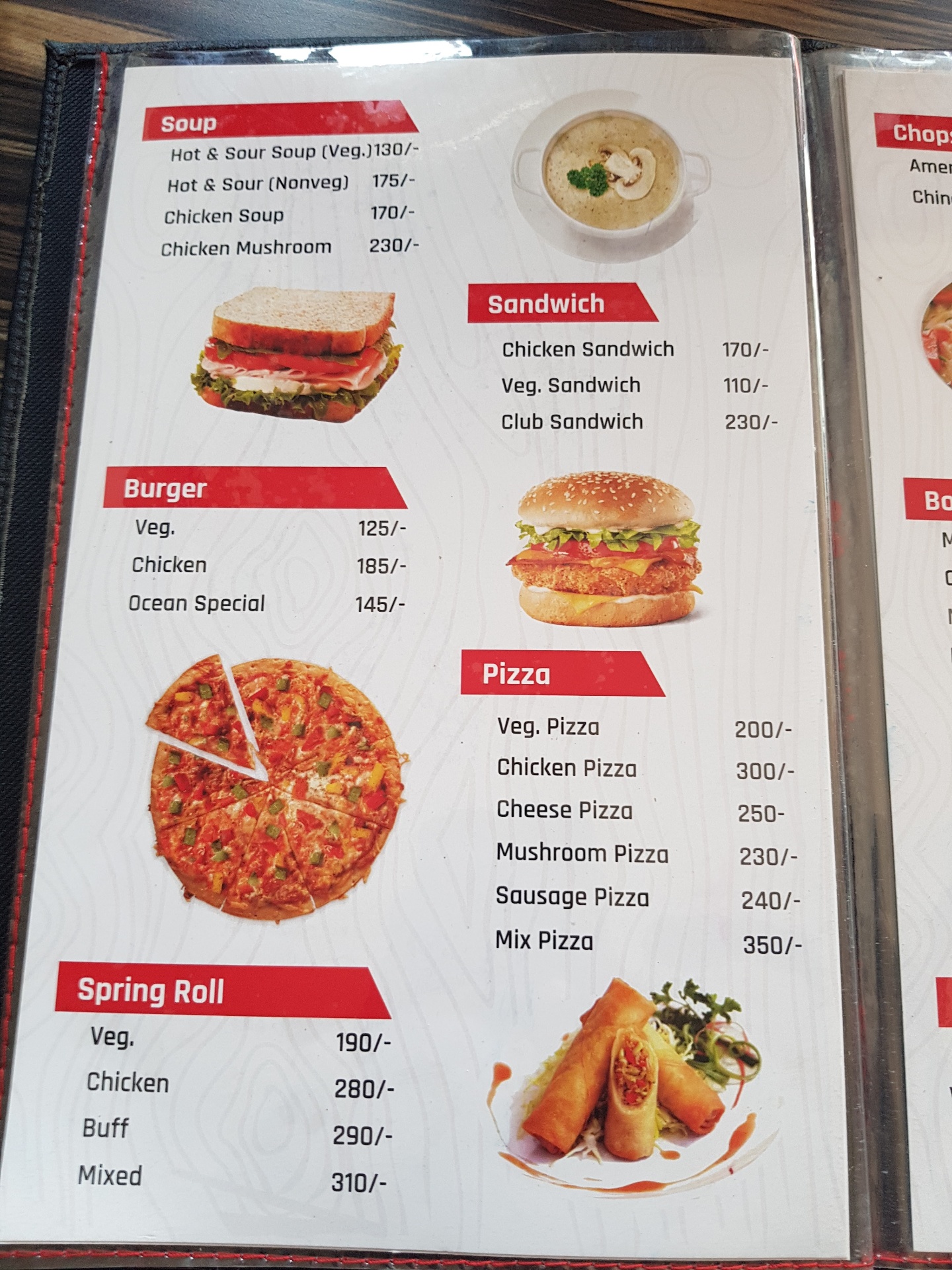 Ocean cafe menu 2