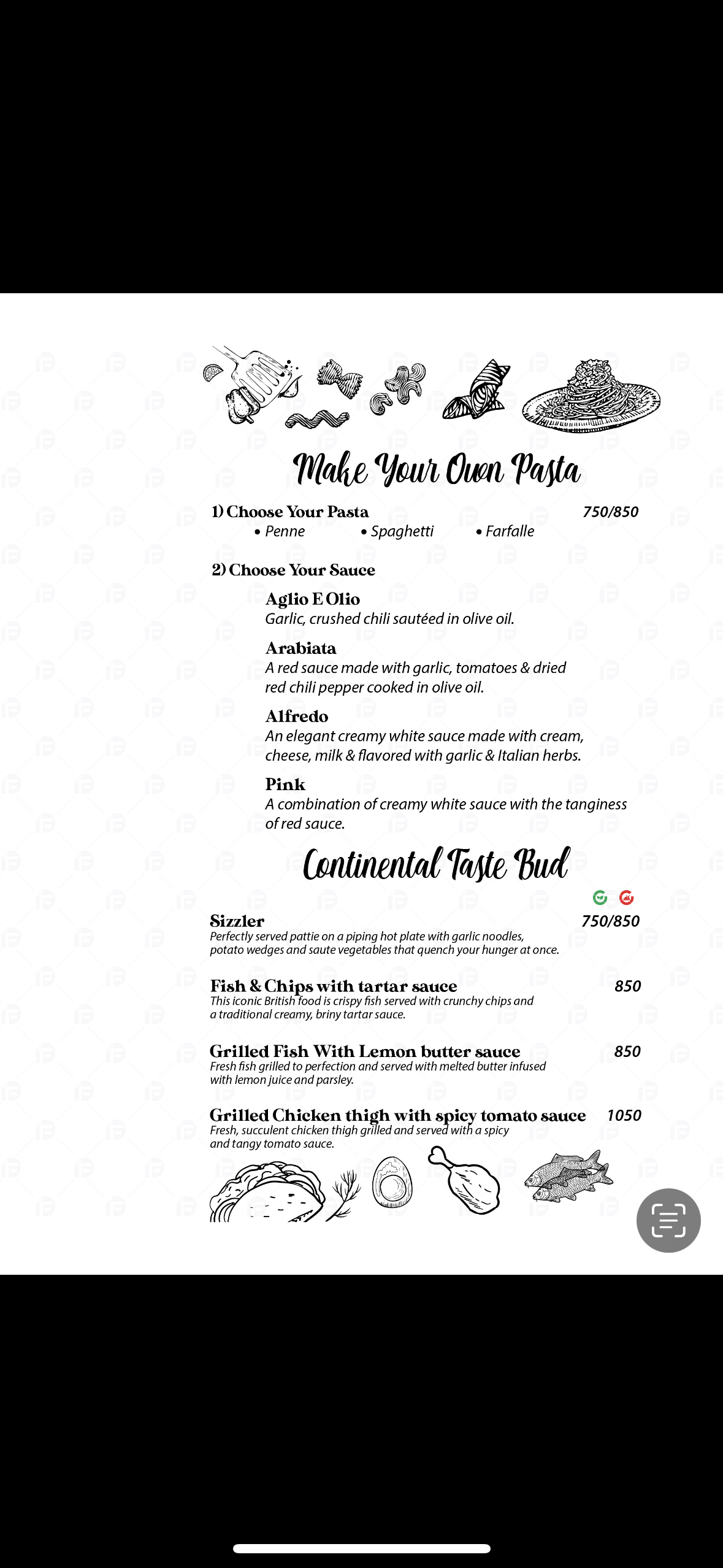 The Address Lounge menu 3