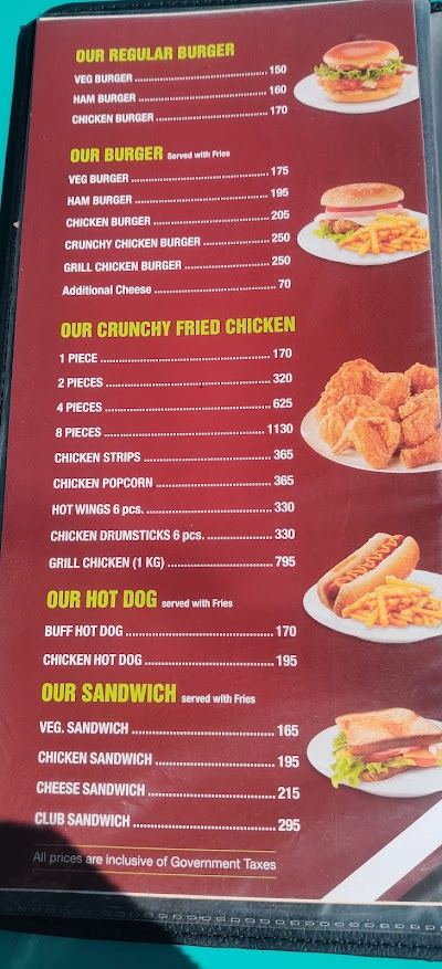 The Burger House & Crunchy Fried Chicken Airport Gate menu 1