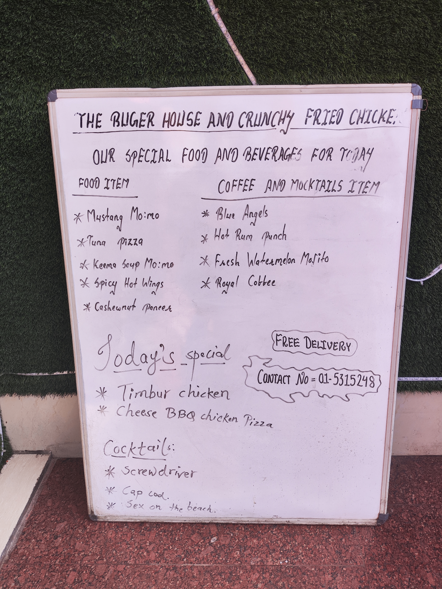 The Burger House & Crunchy Fried Chicken, Sitapaila menu 2