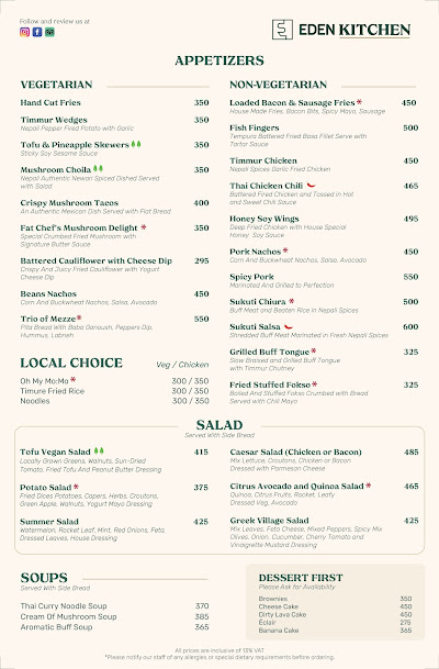 EDEN SANEPA menu 1
