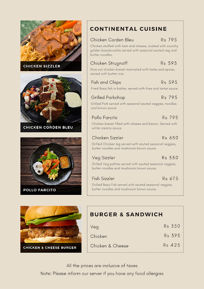 Jacaranda Tree Garden menu 1