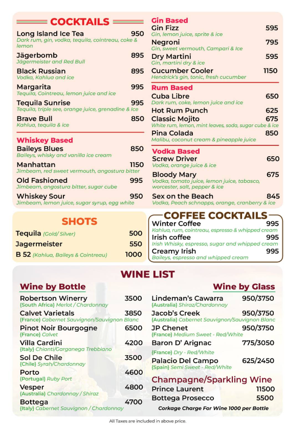Avocado Cafe menu 4