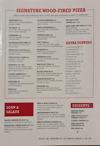 Roadhouse Cafe menu 1