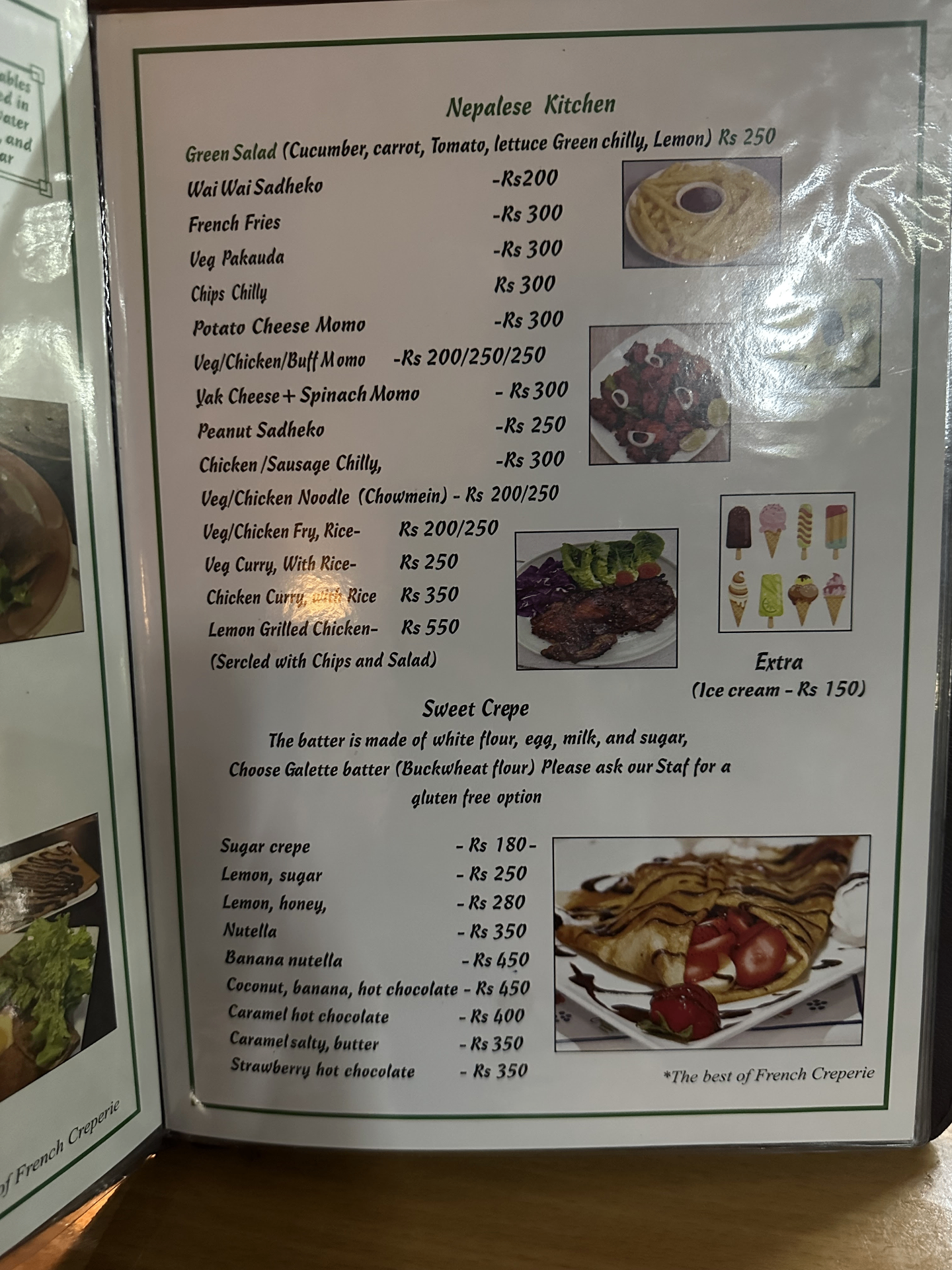 French Creperie menu 4