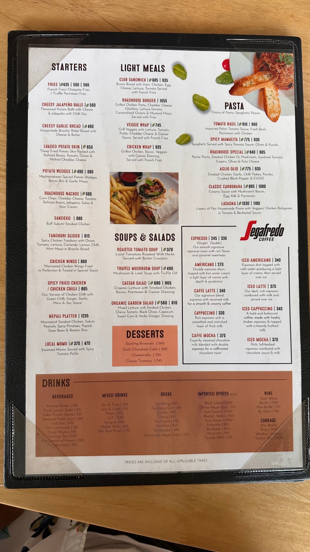 Roadhouse Cafe, Boudha menu 2