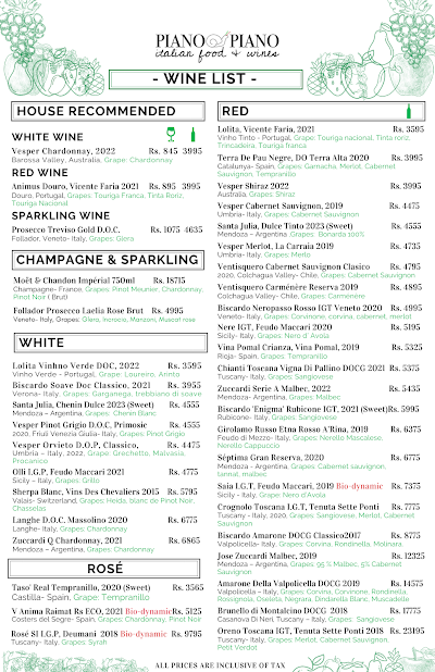 Piano Piano, Lazimpat - Best Italian Restaurant In Kathmandu menu 2