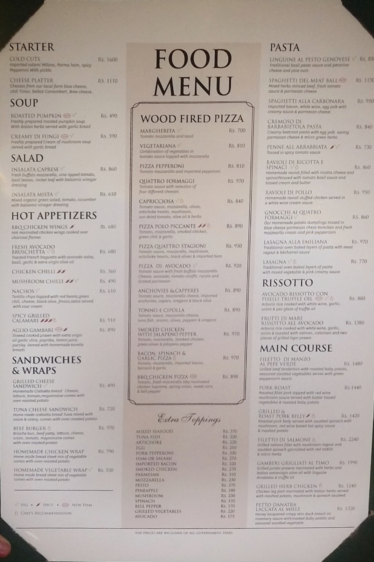 L’Italiano Restaurant menu 1