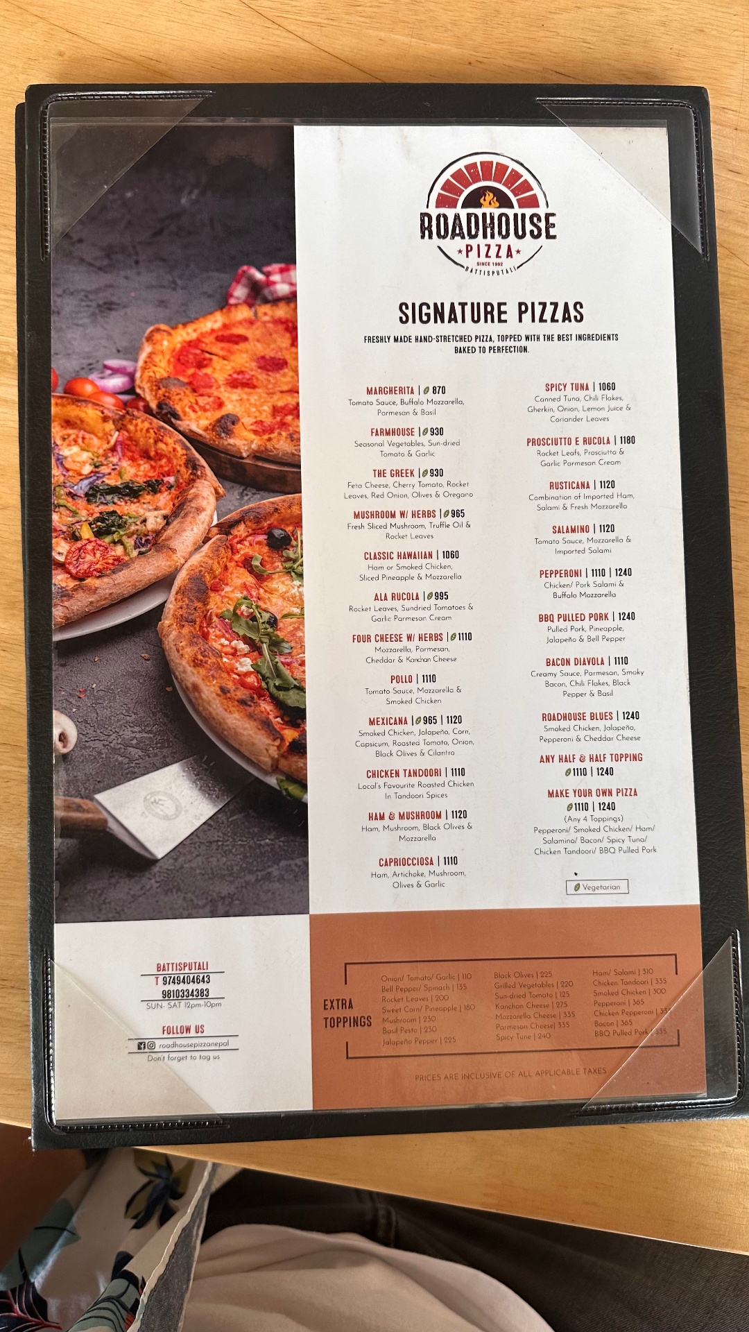 Roadhouse Cafe, Boudha menu 1