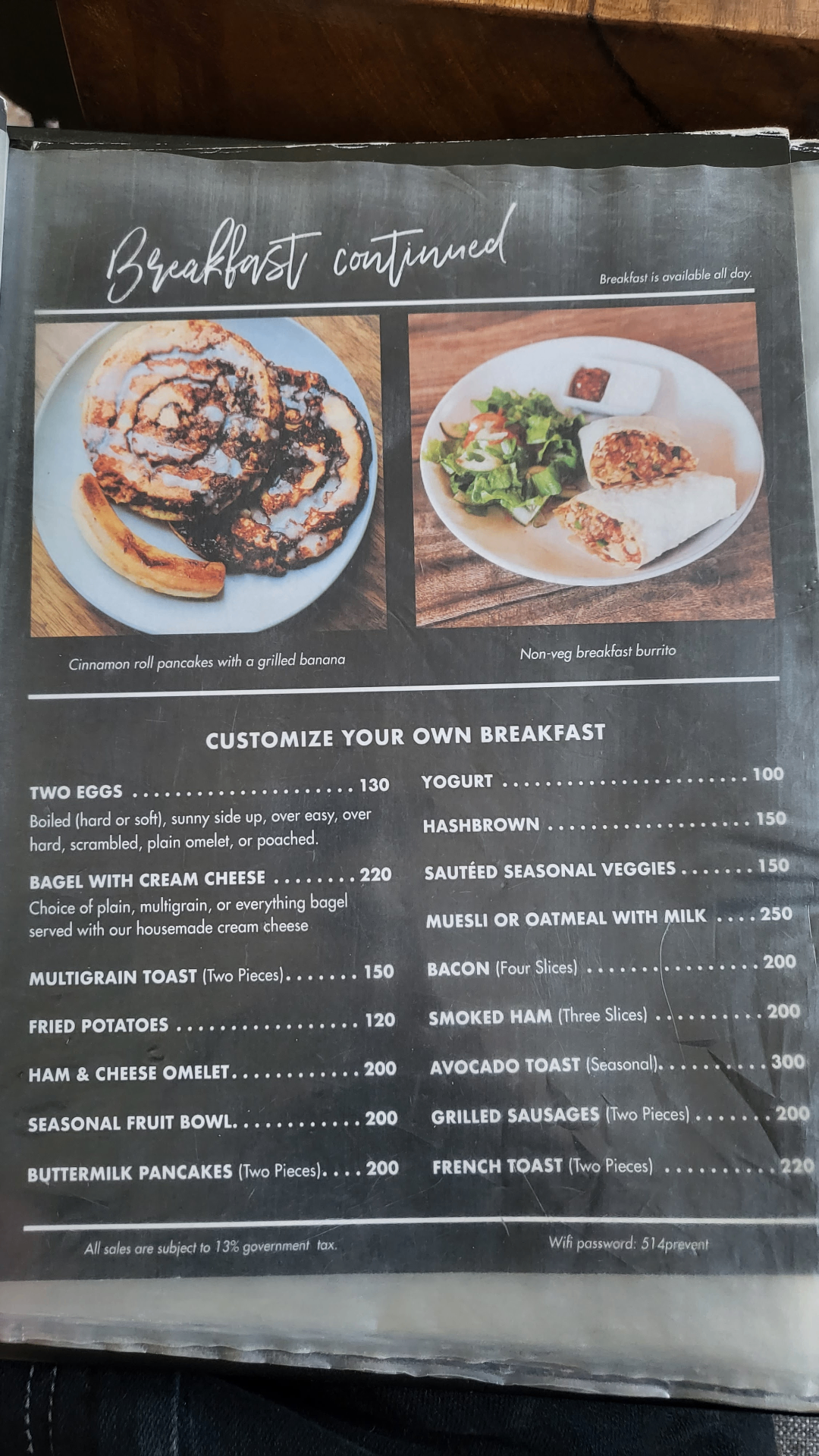 Kairos Cafe menu 3