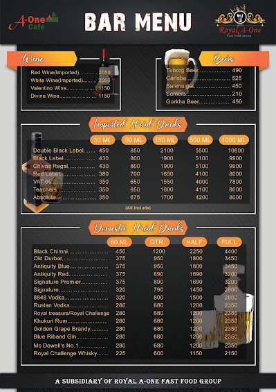 A one Cafe Old Baneshwor menu 3