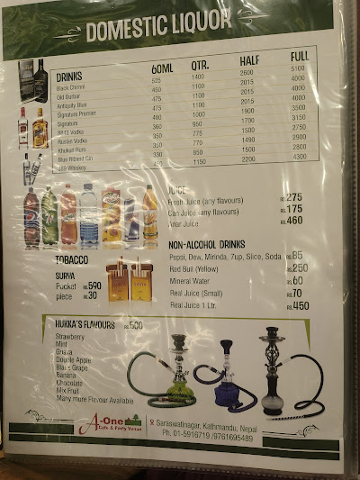 A One Cafe and Party Venue, Saraswatinagar menu 2