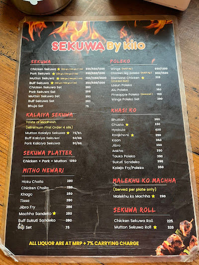 Sekuwa By Kilo - Jhamsikhel menu 1