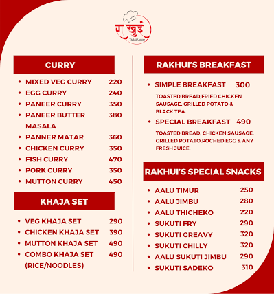 (र खुई )Rakhui Thakali Cuisine menu 1