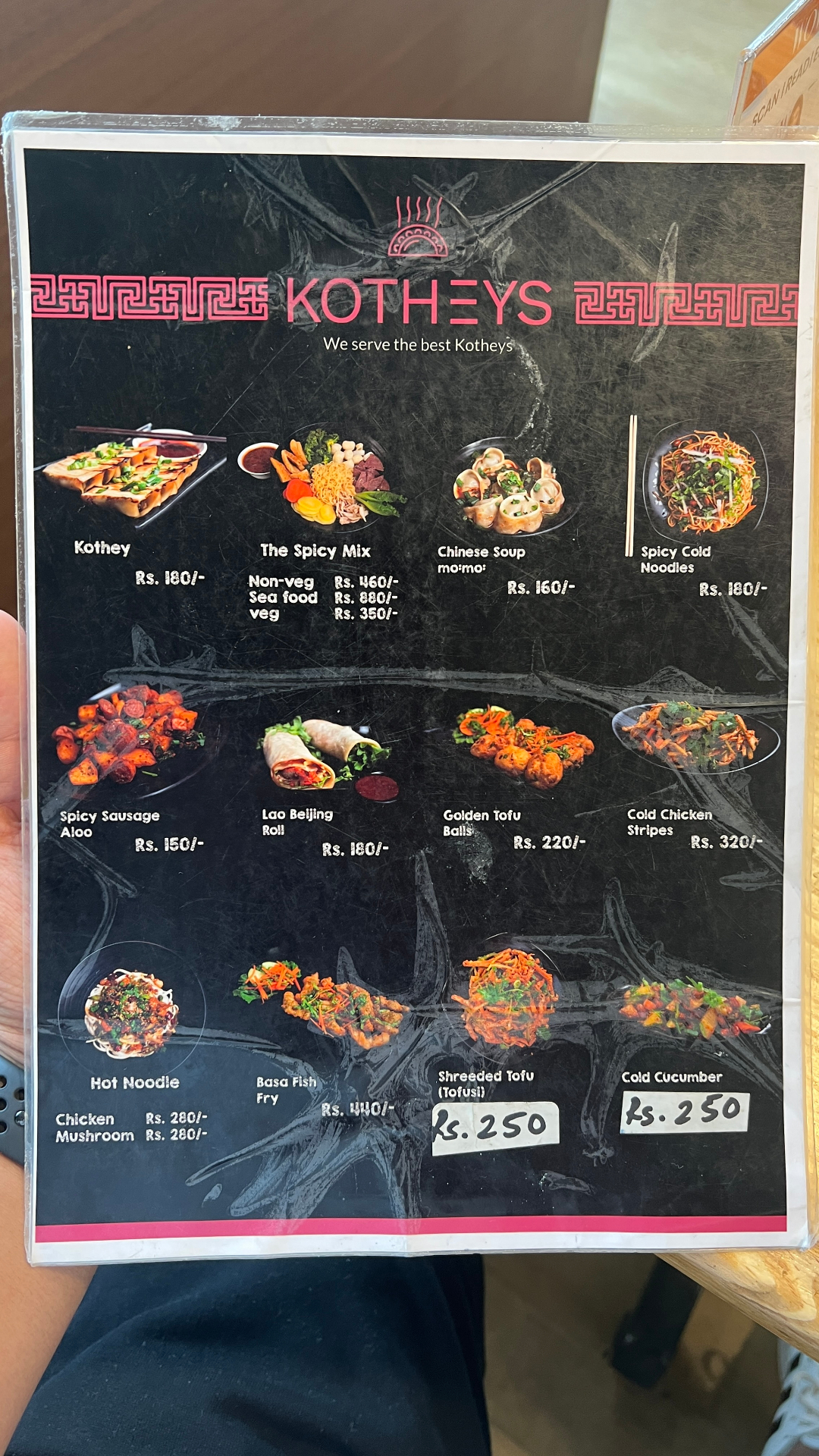 KOTHEYS Boudha menu 1