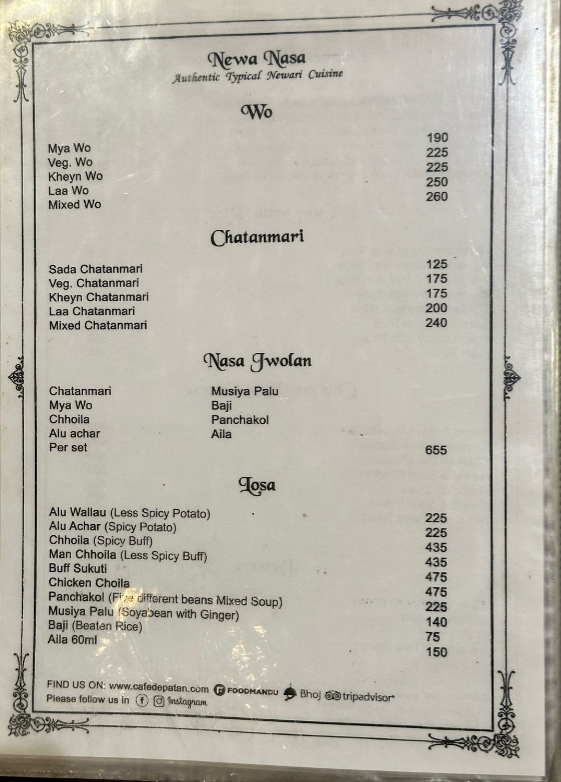 Cafe De Patan _menu_7