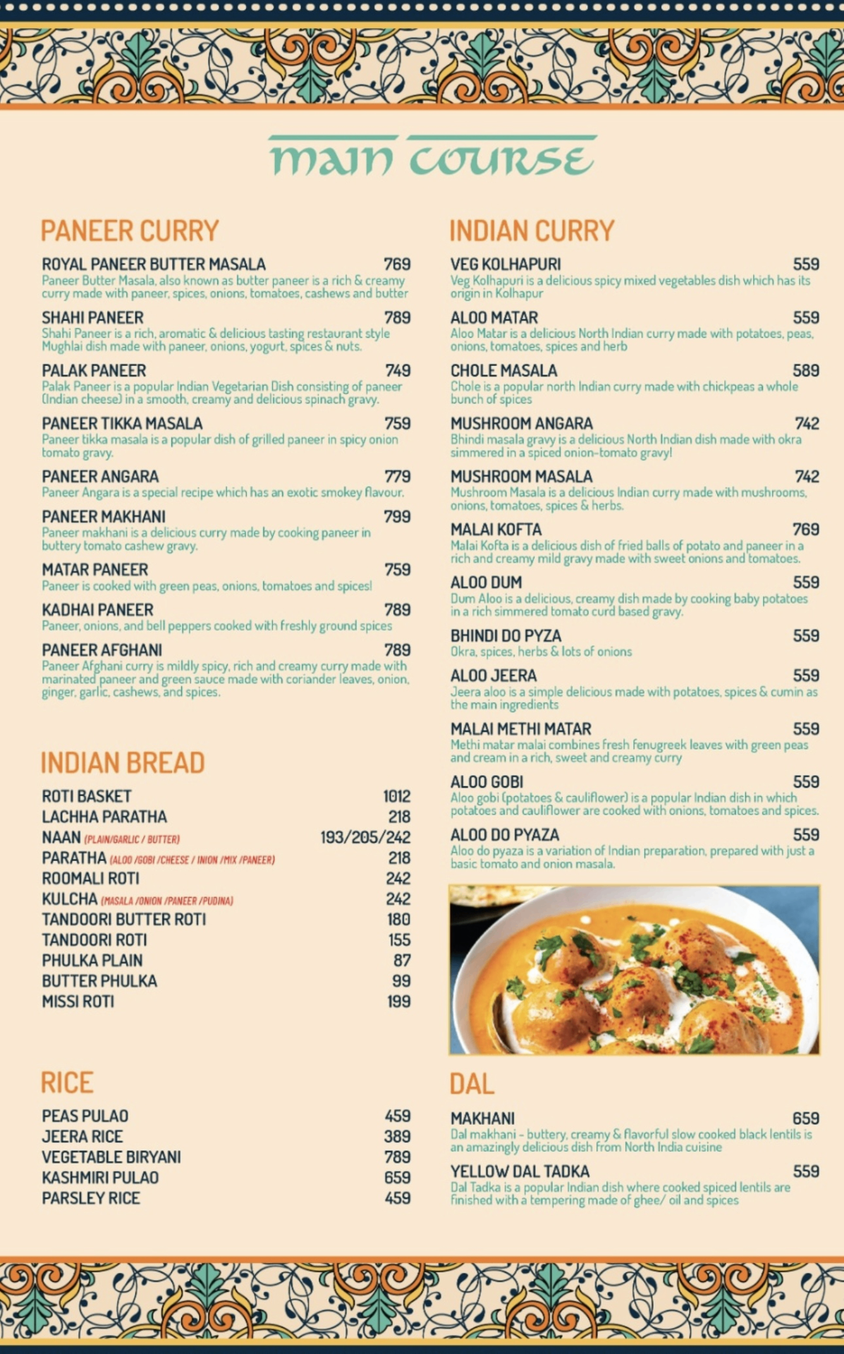 OMKARA VEG RESTAURANT & BAR menu 1