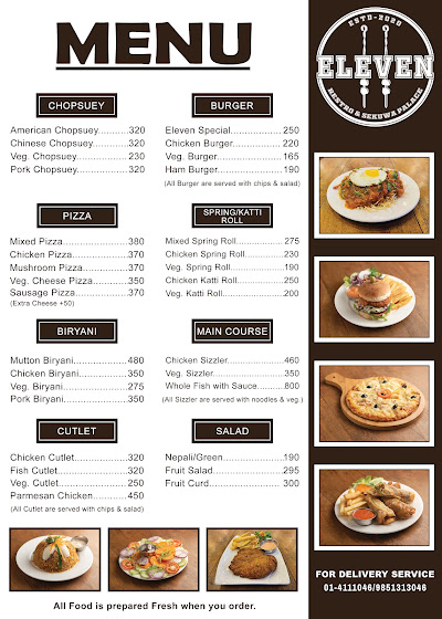 Eleven Restro & Sekuwa Palace menu 1