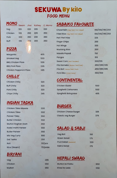 Sekuwa By Kilo - Jhamsikhel_menu_4