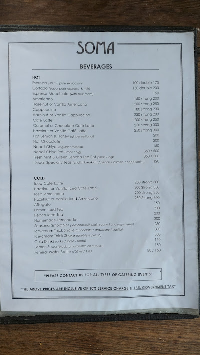 Cafe Soma menu 3