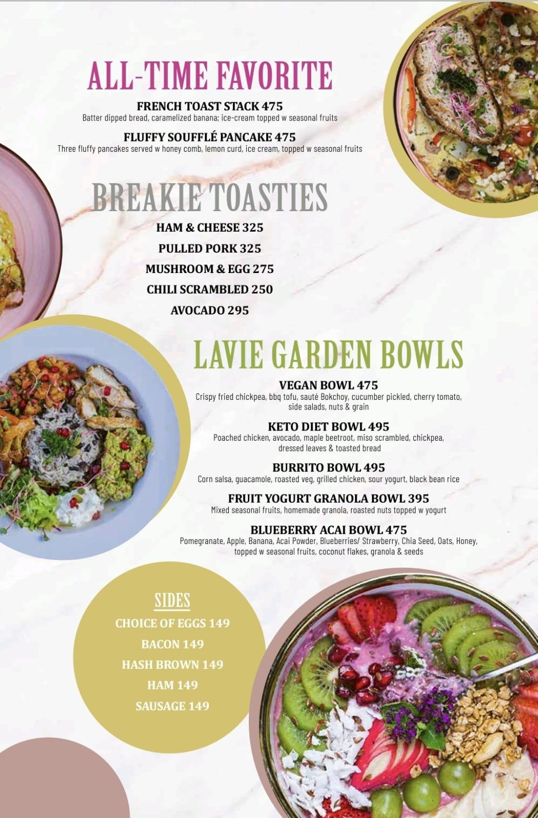 Lavie Garden menu 2