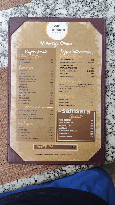 Samsara Garden menu 2
