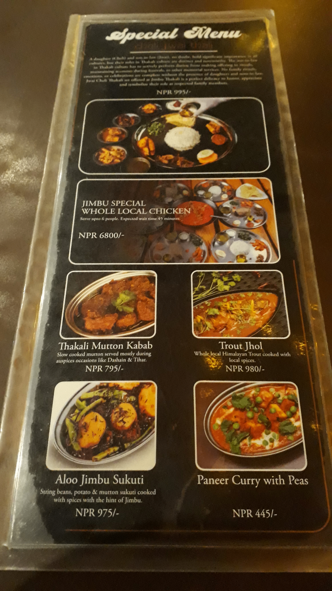 Jimbu Thakali by Capital Grill menu 2