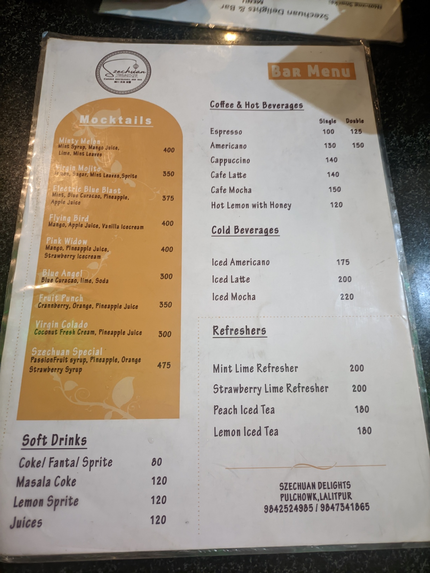 Szechuan Delights and Bar menu 3