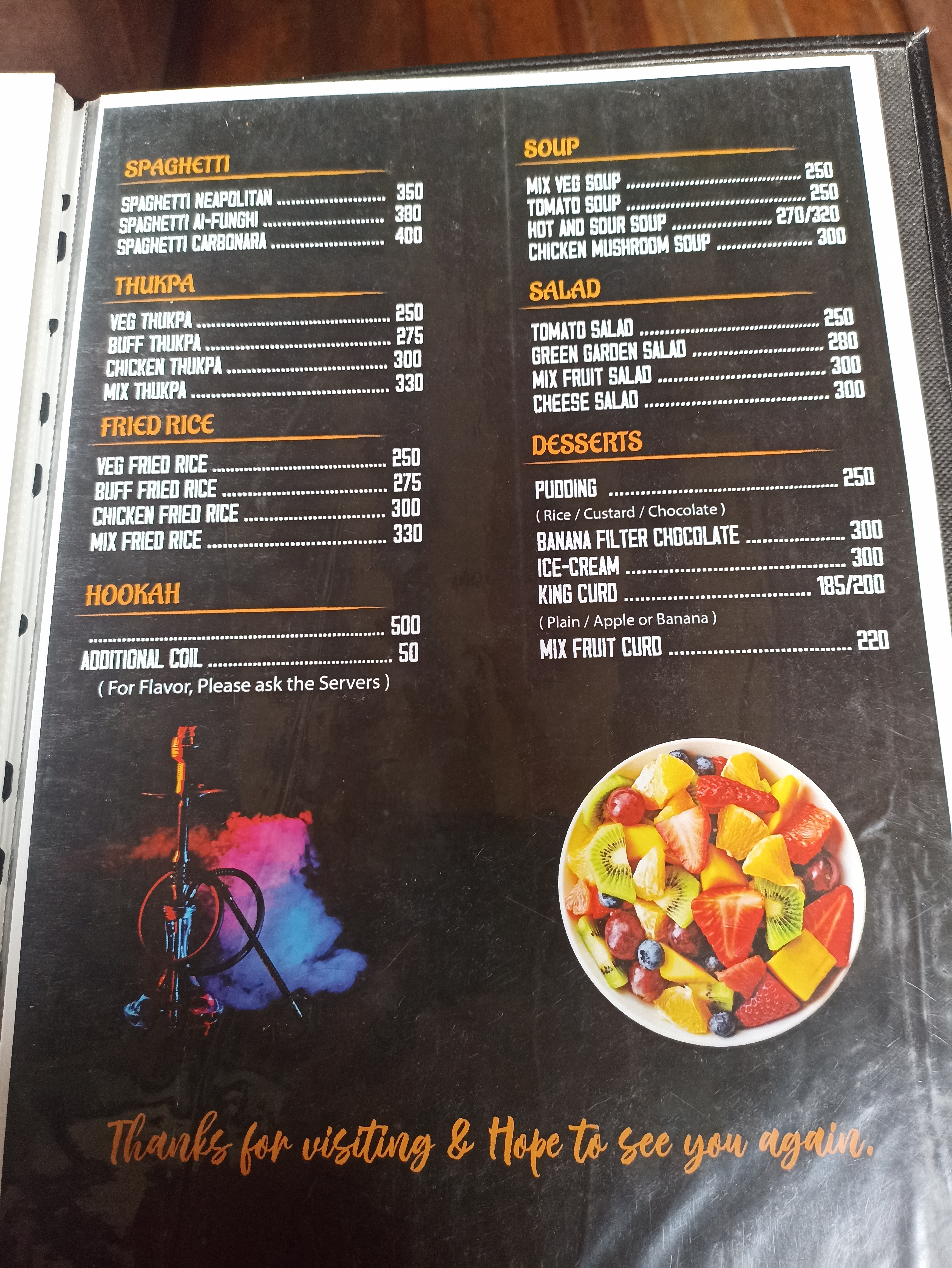 Namaste Restaurant menu 3