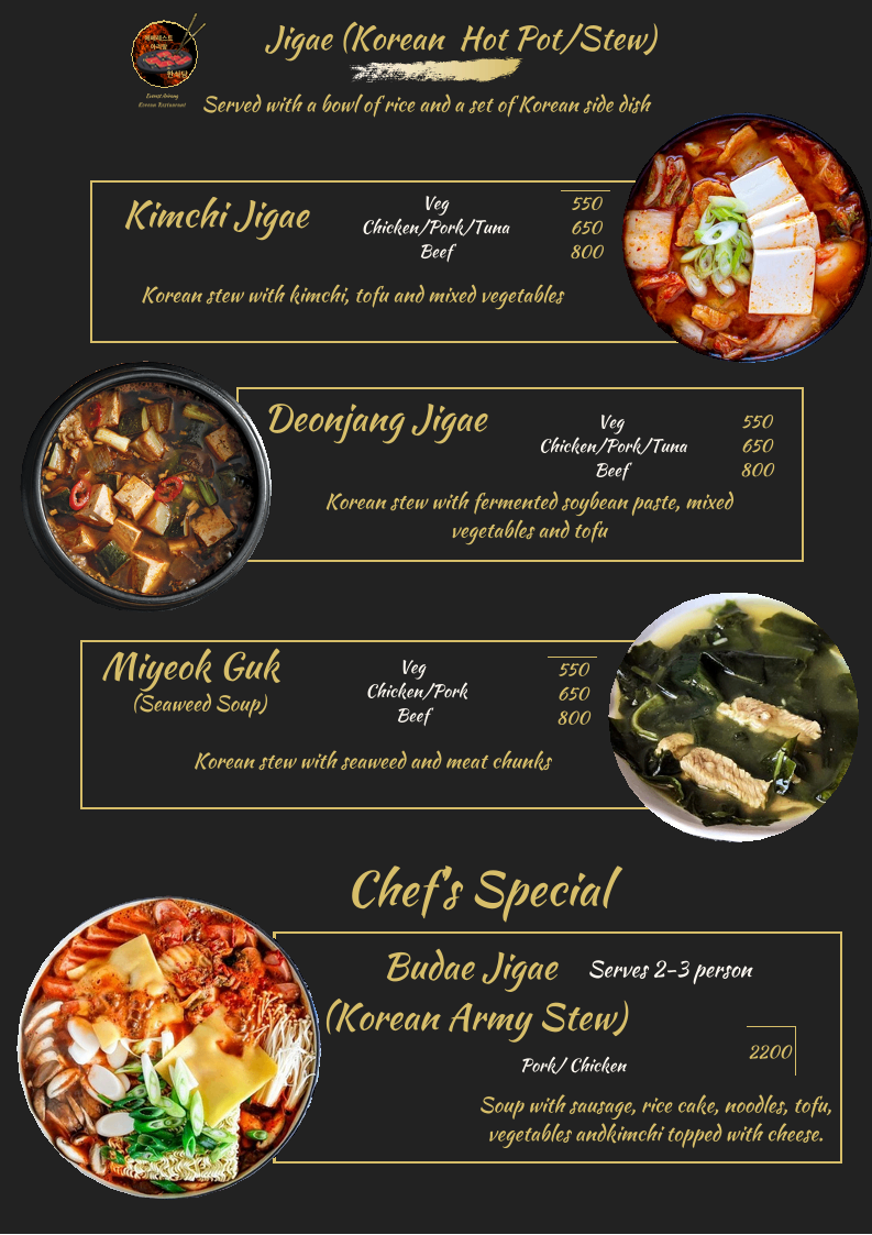 Everest Arirang Korean restaurant menu 3