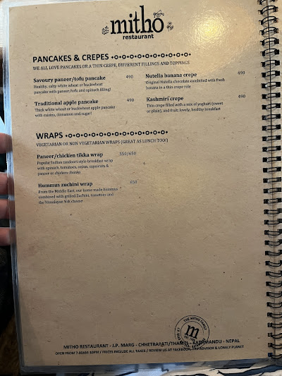 Mitho Cafe Restro menu 2