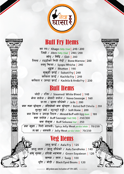 Newa Ghasa Patan menu 4
