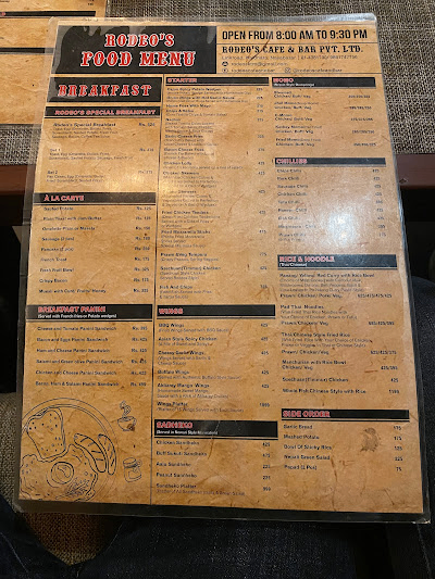 Rodeo's Cafe and Bar menu 4