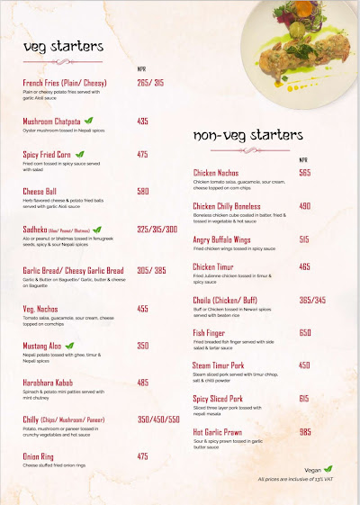 Jasper Restaurant - Thamel, Kathmandu menu 4