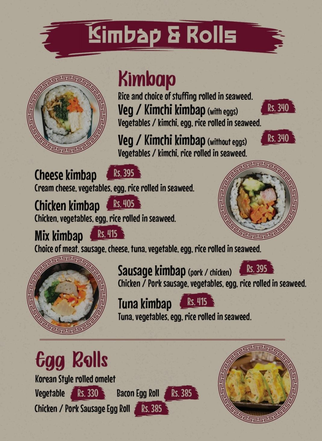 Dak-Galbi Korean House menu 1