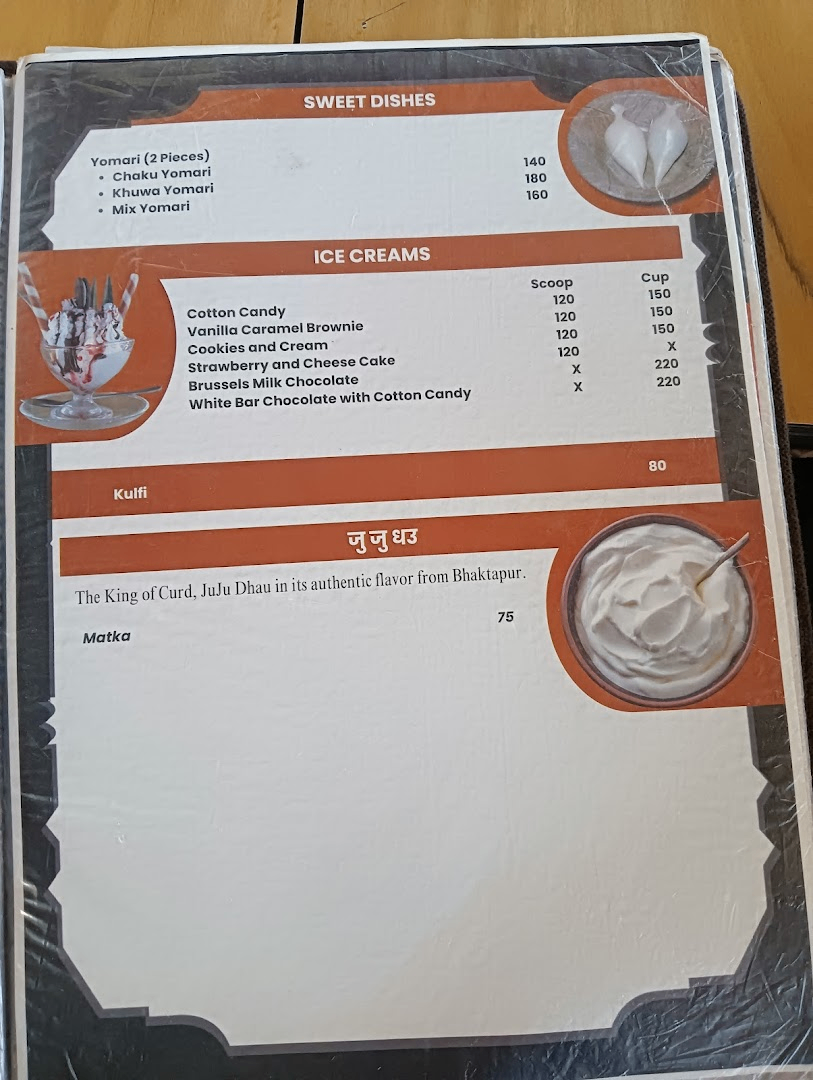 Newa Falcha Budhanilkantha menu 3