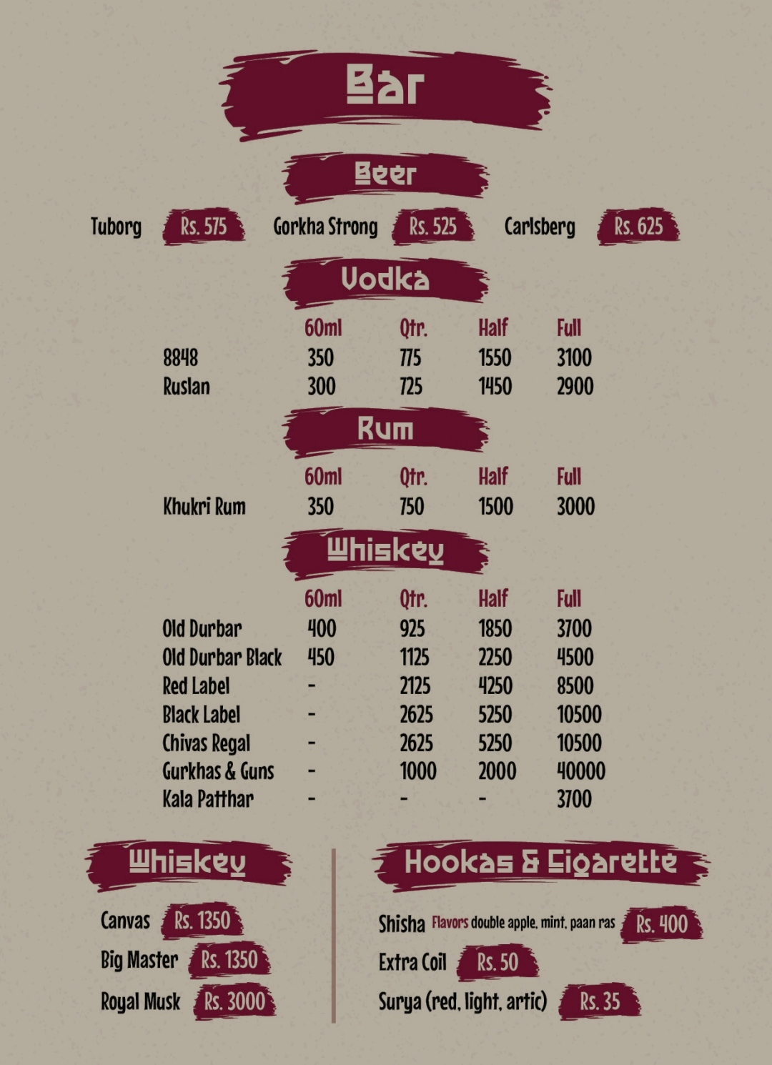 Dak-Galbi Korean House menu 2