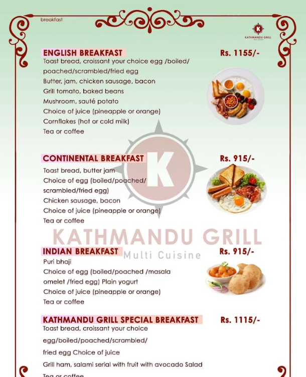 Kathmandu Grill Restaurant menu 3