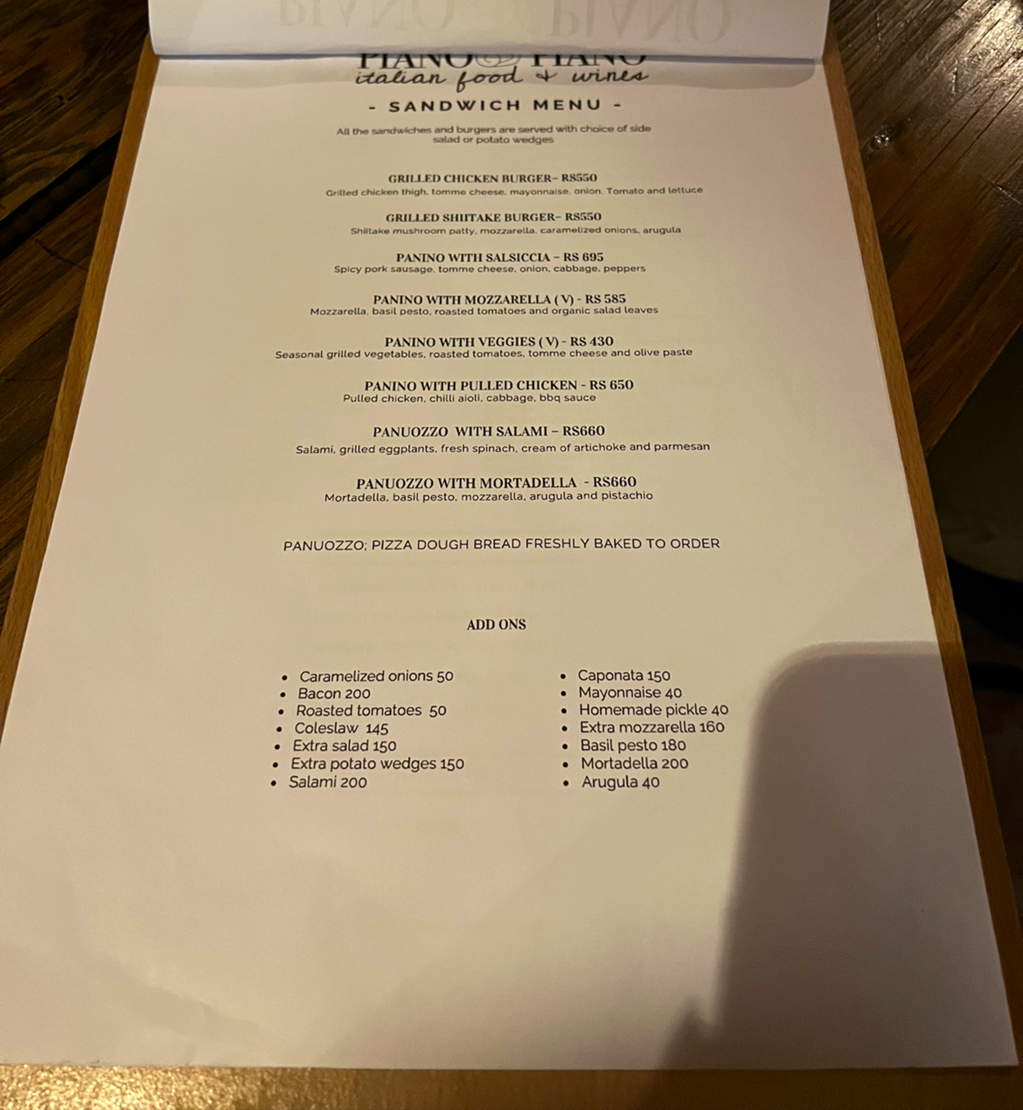 Piano Piano South - Italian Restaurant_menu_6
