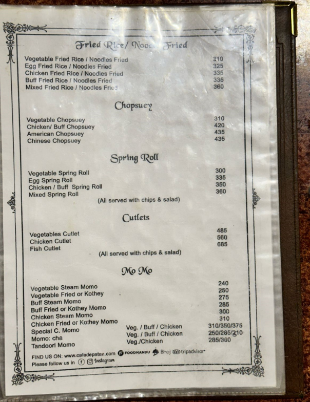 Cafe De Patan  menu 3