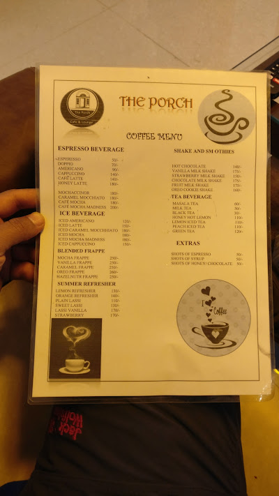The Porch Café Lounge menu 1