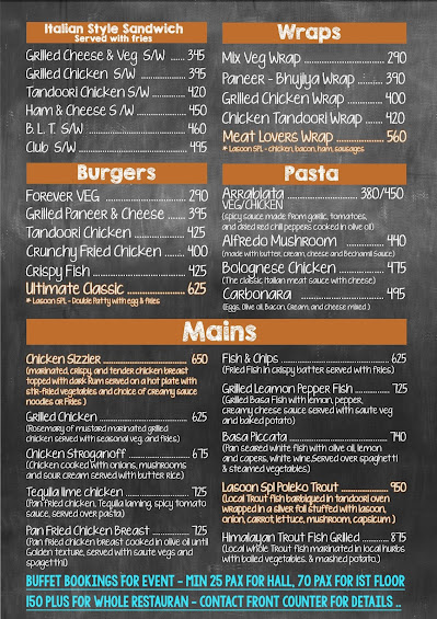 Lasoon Saloon Restaurant& Bar menu 2