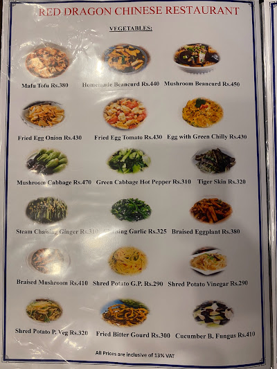 Red Dragon Chinese Restaurant menu 1